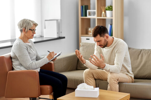 a man enters residential treatment for trauma