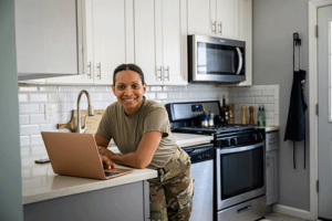 a veteran verifies her TRICARE military insurance for mental health treatment