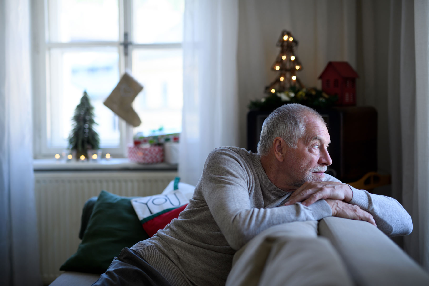 a man struggles to cope with his anxiety around the holidays